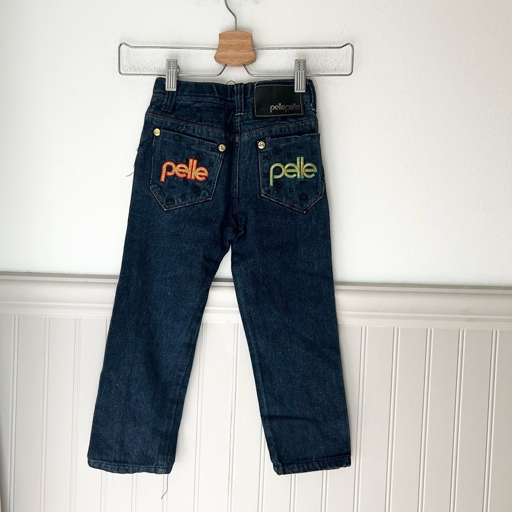 Vintage Pelle Pelle Kids 4T Boys Hiphop Dark Blue Jeans